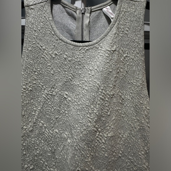 NWT Xhilaration Ivory Sleeveless Floral Embroidered Dress - Picture 6 of 11